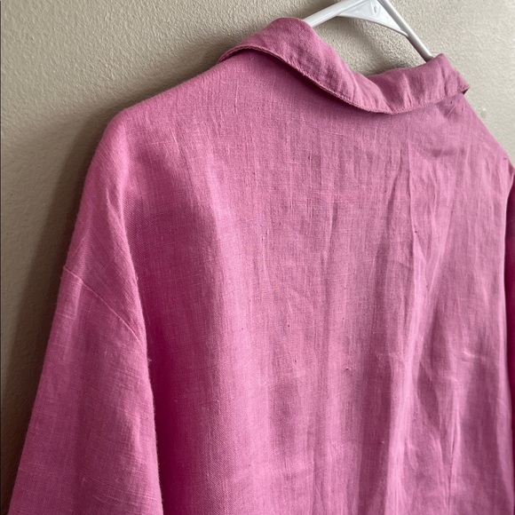 CP Shades Sausalito Marseala Linen dusty rose button down shirt size large - Picture 11 of 15